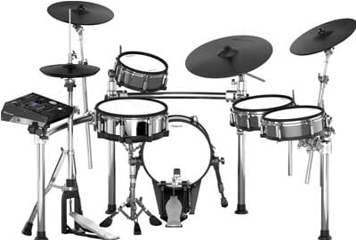 Um conjunto de bateria electrónica para bateristas