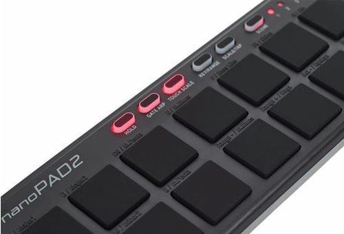 As almofadas do Korg NanoPAD 2