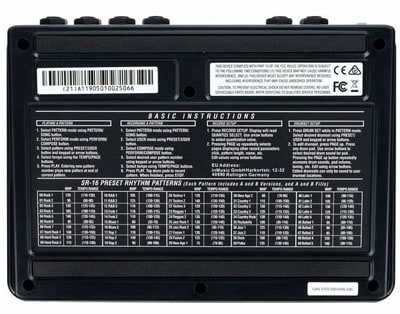 O som da máquina de tambor Alesis SR16