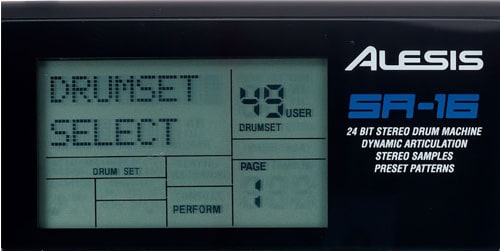 Os sons da máquina de tambor Alesis SR16