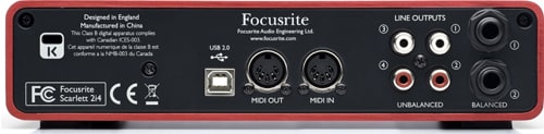 Cartão de som Focusrite Scarlett 2i4 2nd Gen