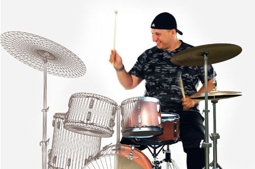 A bateria de ar Aerodrums