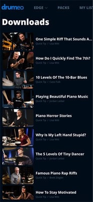 A aplicação Drumeo