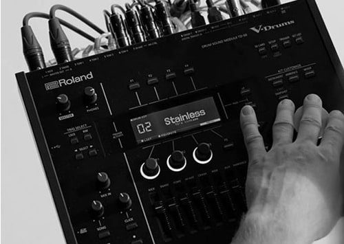 Gravação no conjunto de bateria electrónica Roland TD-50KV2