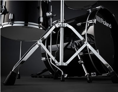 O design do kit de tambor electrónico Roland VAD503