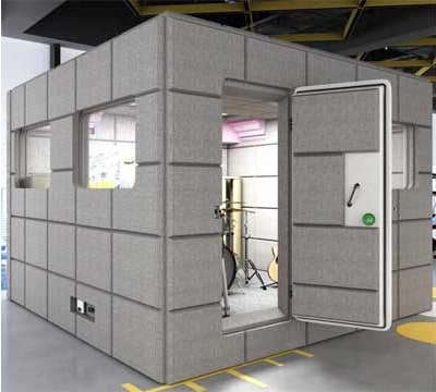Uma sala à prova de som para tambores