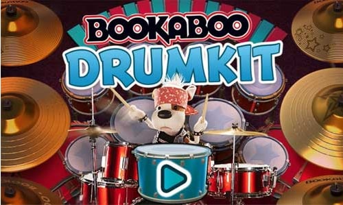 O conjunto de bateria virtual Bookaboo