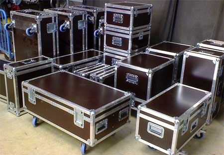 Transporte de bateria e guitarra