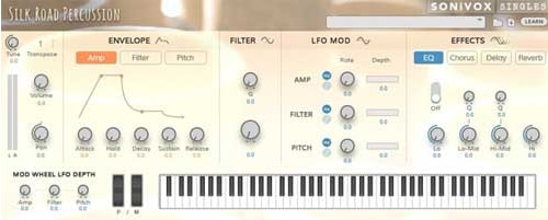 O plugin Percussão da Rota da Seda VST