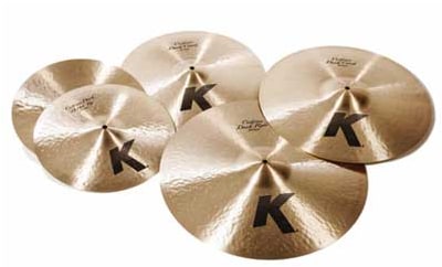 O conjunto Zildjian K de címbalos negros personalizados