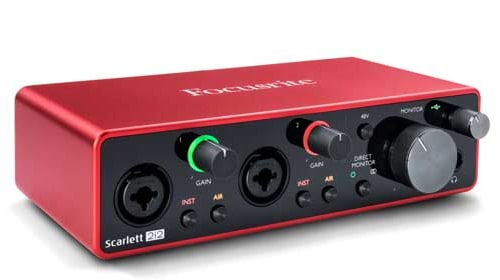 Cartão de som externo Focusrite Scarlett 2i2