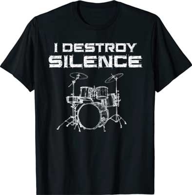 A t-shirt do baterista I Destroy Silence