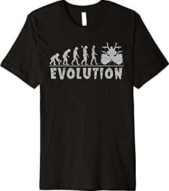 A T-shirt Evolution Funny Drummer