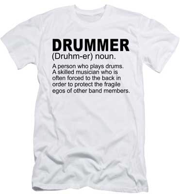 A T-shirt de Definição do Baterista