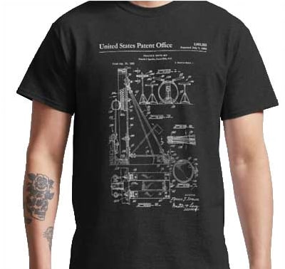 A t-shirt do baterista da Patente do conjunto de tambor