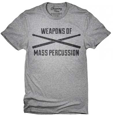 T-Shirt de Baterista de Percussão de Massa