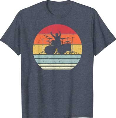 A T-Shirt do Baterista de estilo Retro