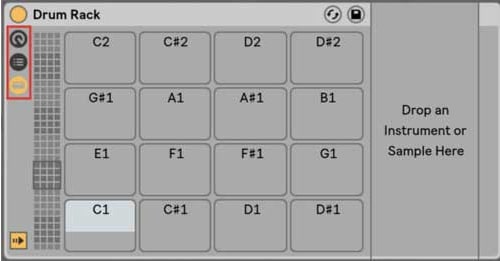 O suporte do tambor do DAW Ableton LIve
