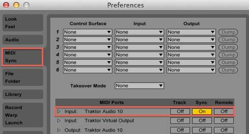 Ableton Sincronização ao vivo